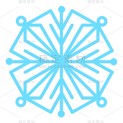 ICON-矢量蓝色雪花图标13