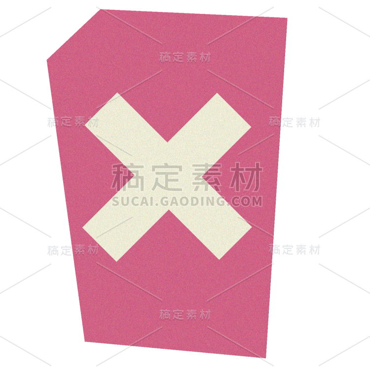 X Mark Sticker