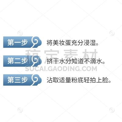 通用极简步骤文字序列列表文本框