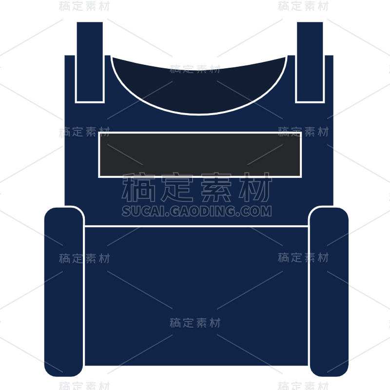 手绘卡通警用背心警察工具元素