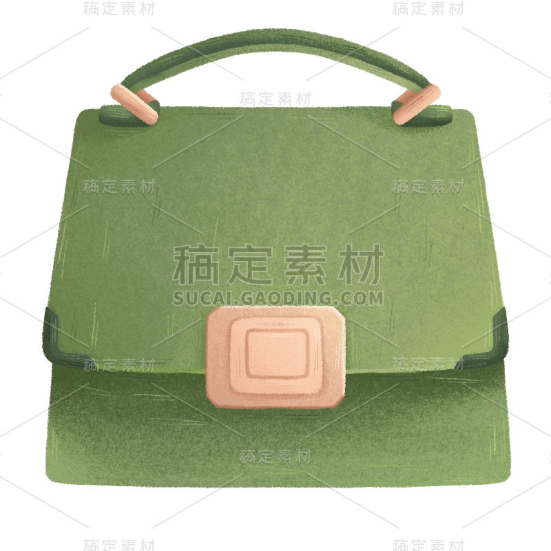 手绘-文艺复古服饰单品贴纸-包包1