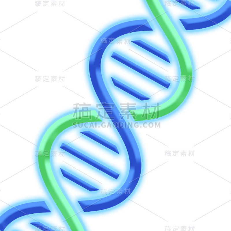 手绘-基因序列医疗元素贴纸3