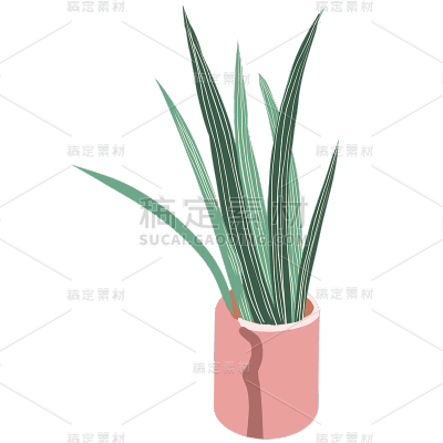 手绘-植物元素贴纸4