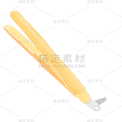 扁平-美发元素-夹板