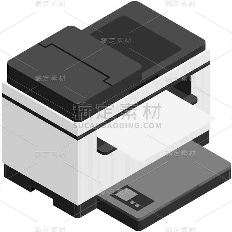 2.5D-办公用品贴纸-SVG-打印机