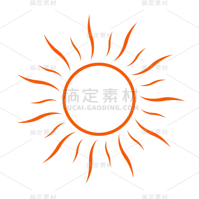 卡通简笔画太阳元素装饰贴纸5