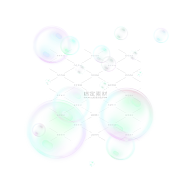 手绘几何透明彩色气泡元素