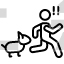 Dog Chasing Man