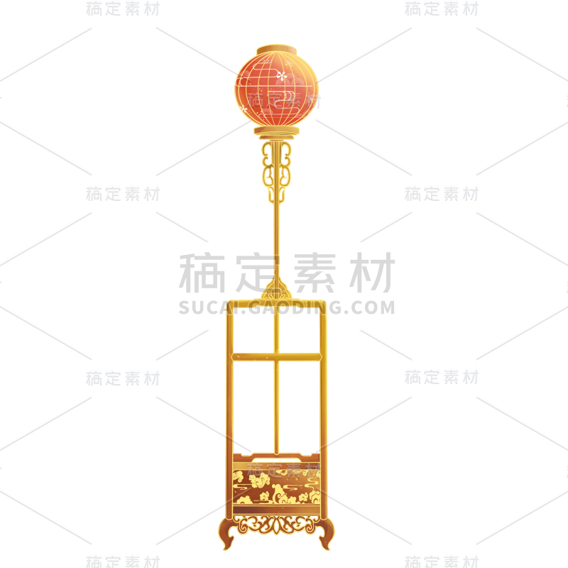 中国风-家具用品贴纸-落地灯