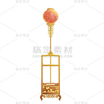 中国风-家具用品贴纸-落地灯