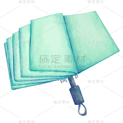 手绘-雨具家居生活贴纸4