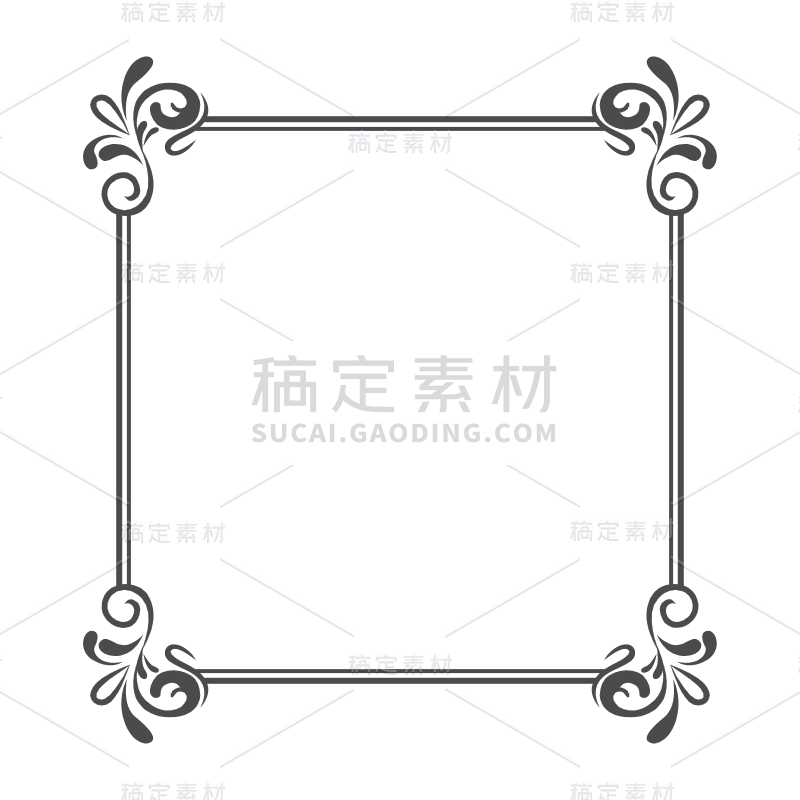 手绘-西方复古纹饰贴纸SVG-7