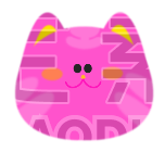 小猫粉可爱卡通动态贴纸