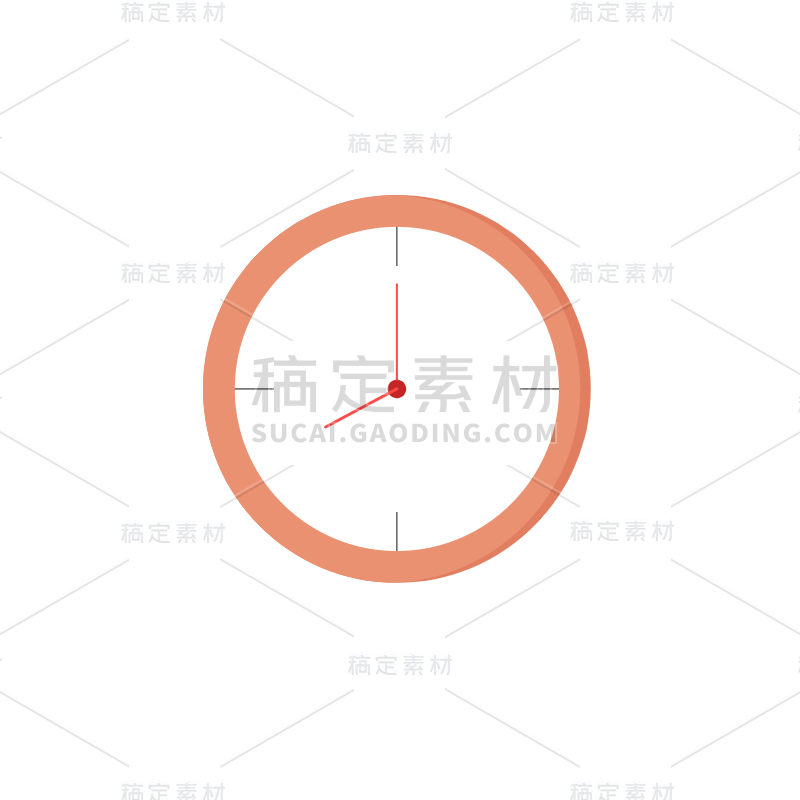 矢量风-扁平风生活用品-时钟