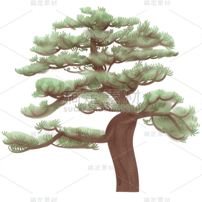 手绘-民国风旗袍女性人物贴纸植物