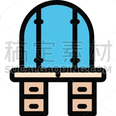 Dressing, Table, Furniture, Apartment, House, Interior