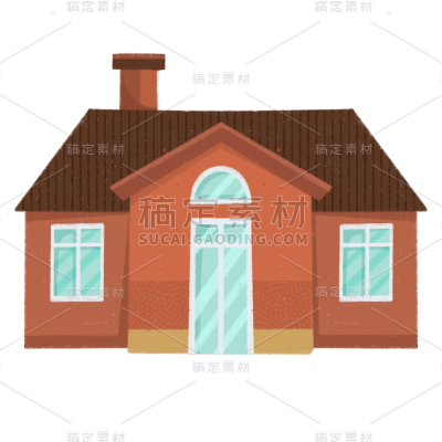手绘-建筑房子元素