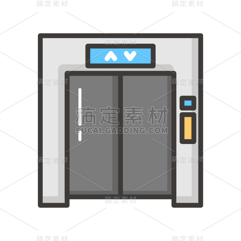 ICON-旅游类图标贴纸-SVG-电梯