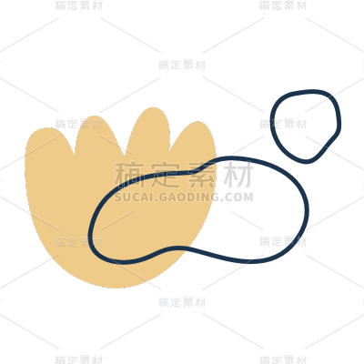 手绘-莫兰迪色块贴纸svg-4