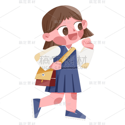 手绘-开学季相关贴纸-学生6