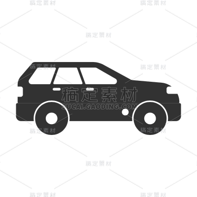 SVG-简约交通工具面性icon元素贴纸