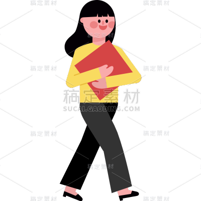 高质量人物插画-可爱扁平-过年喜庆