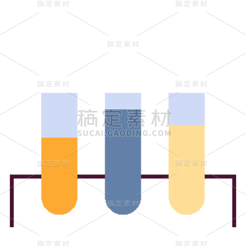 高质量插画-扁平肌理复古-试管