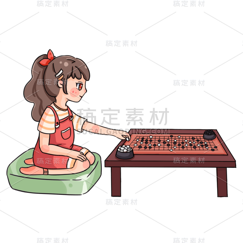 手绘-儿童兴趣班主题-下棋