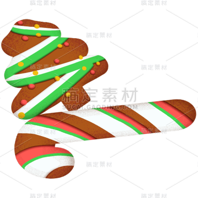 圣诞节插画风贴纸饼干套装