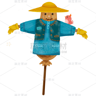 高质量人物插画-稻草人