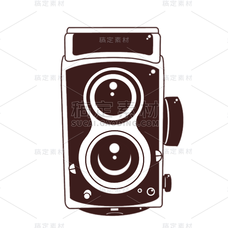 手绘-复古相机贴纸