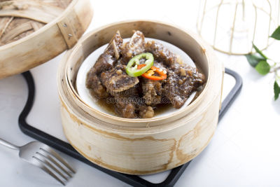 美食系列写实港式茶点小吃粉蒸肉