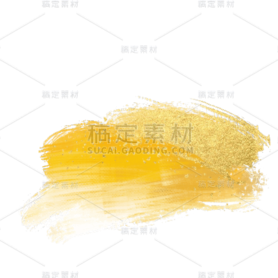 文艺金箔笔刷装饰元素贴纸5