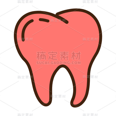 ICON-扁平矢量器官医疗icon-牙齿