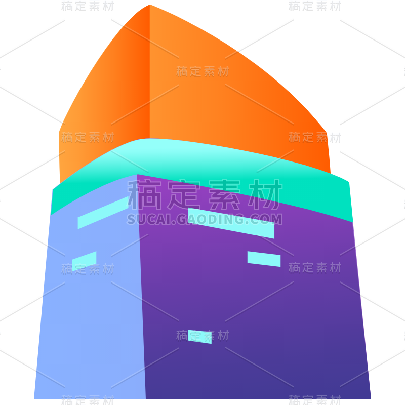 扁平-渐变建筑元素贴纸-SVG7