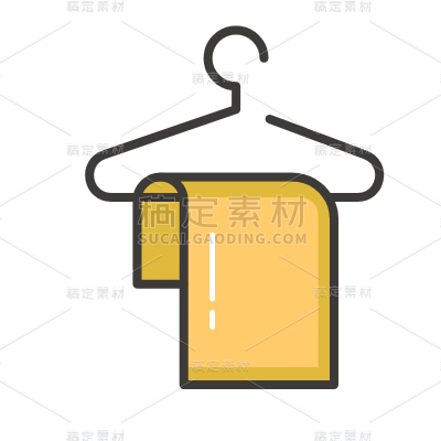 ICON-旅游类图标贴纸-SVG-毛巾