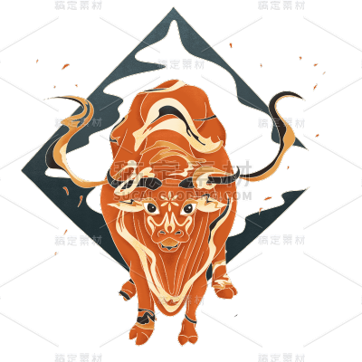 牛年-主题鎏金手绘牛