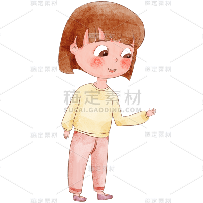 手绘无实物拍球动物