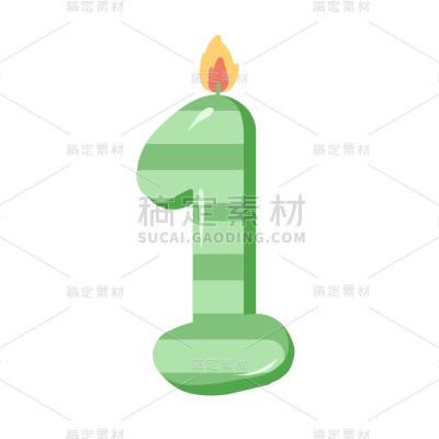 生日蜡烛数字贴纸2