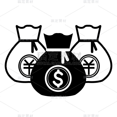 矢量-金融元素-钱袋