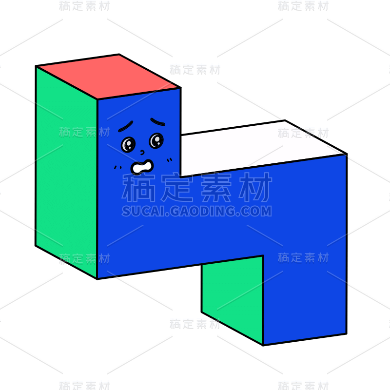 手绘-卡通俄罗斯方块装饰贴纸1