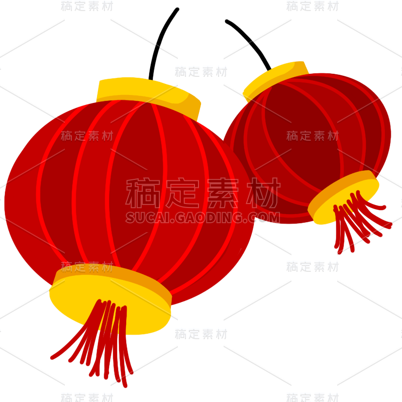 卡通风春节氛围装饰贴纸