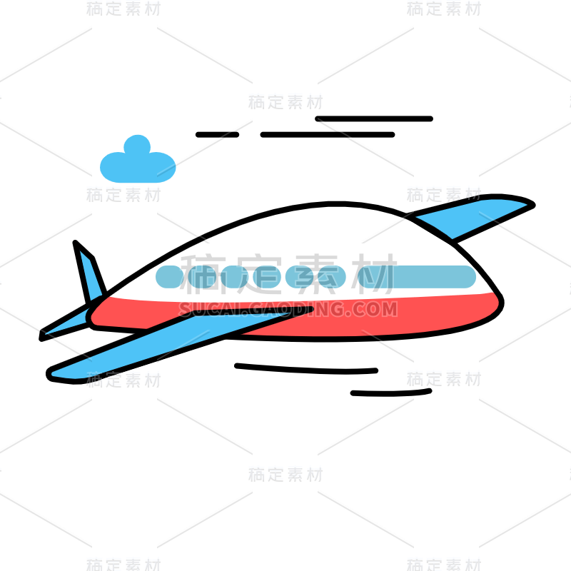 ICON-简约卡通交通工具1