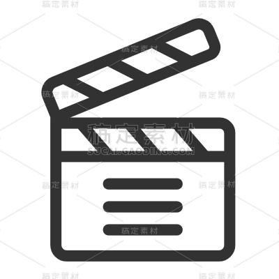 扁平-新闻要素icon-打板