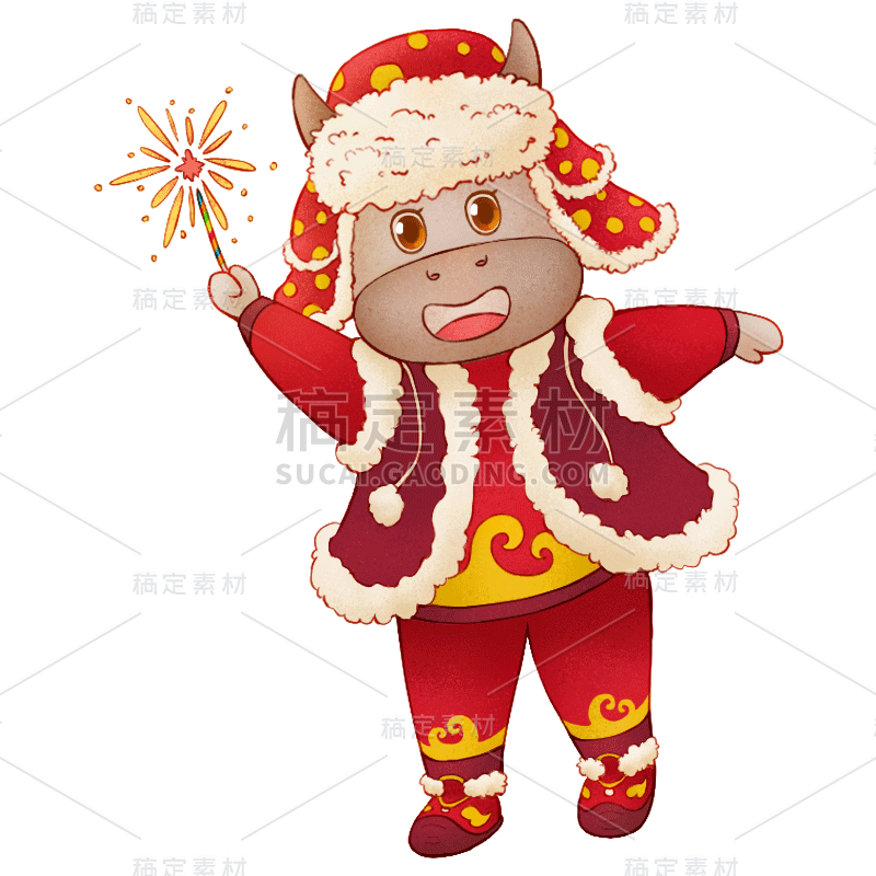 牛年春节元素主题素材