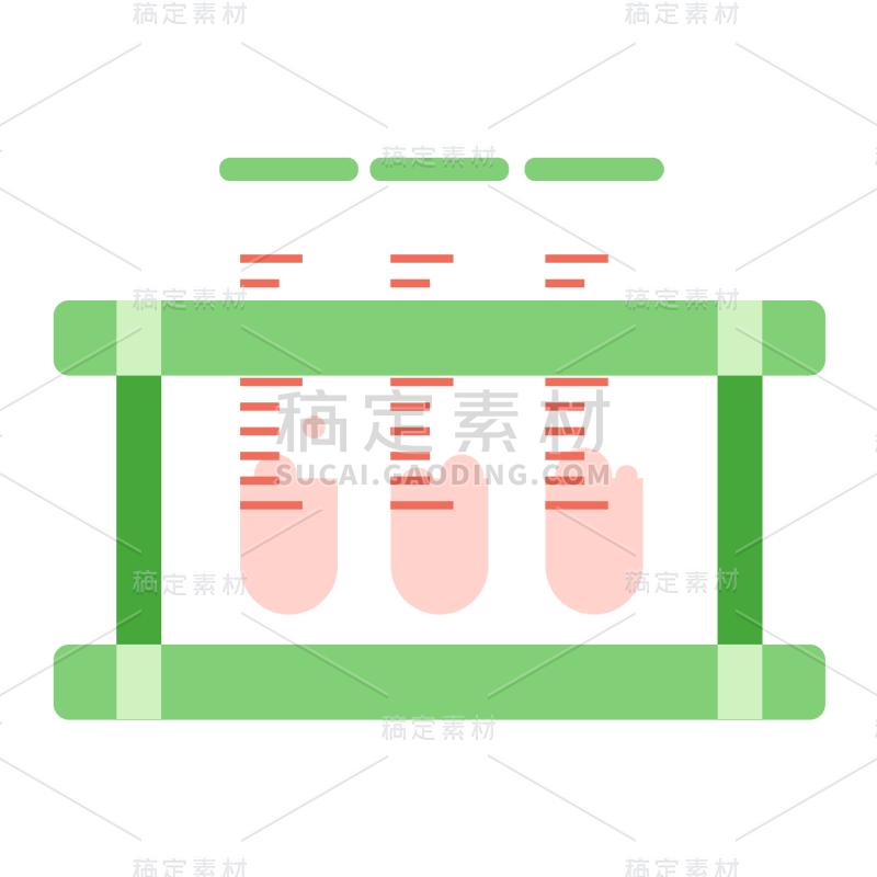 扁平风-化学实验贴纸-试管