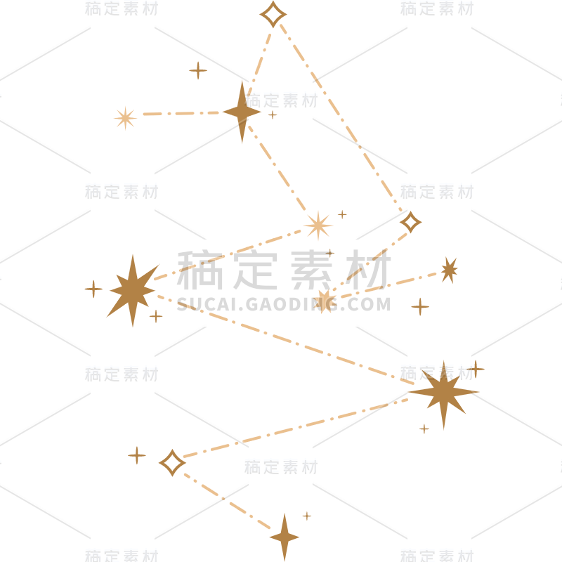 手绘-简笔画氛围贴纸SVG-星星