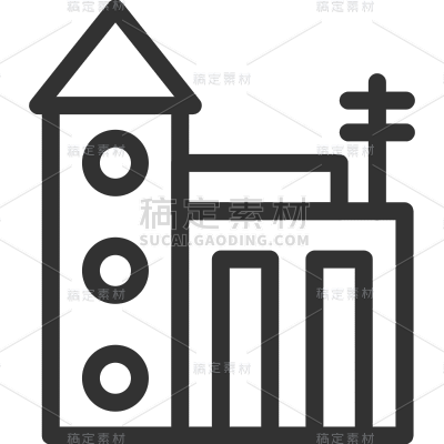 ICON-矢量房屋楼房建筑图标18
