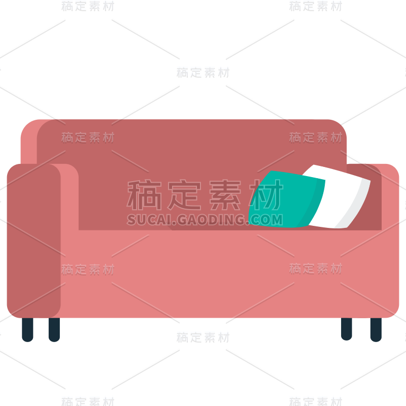 扁平-家居生活-SVG-沙发