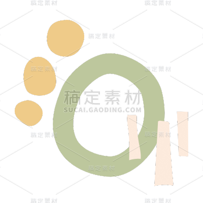 手绘-莫兰迪色块贴纸svg3